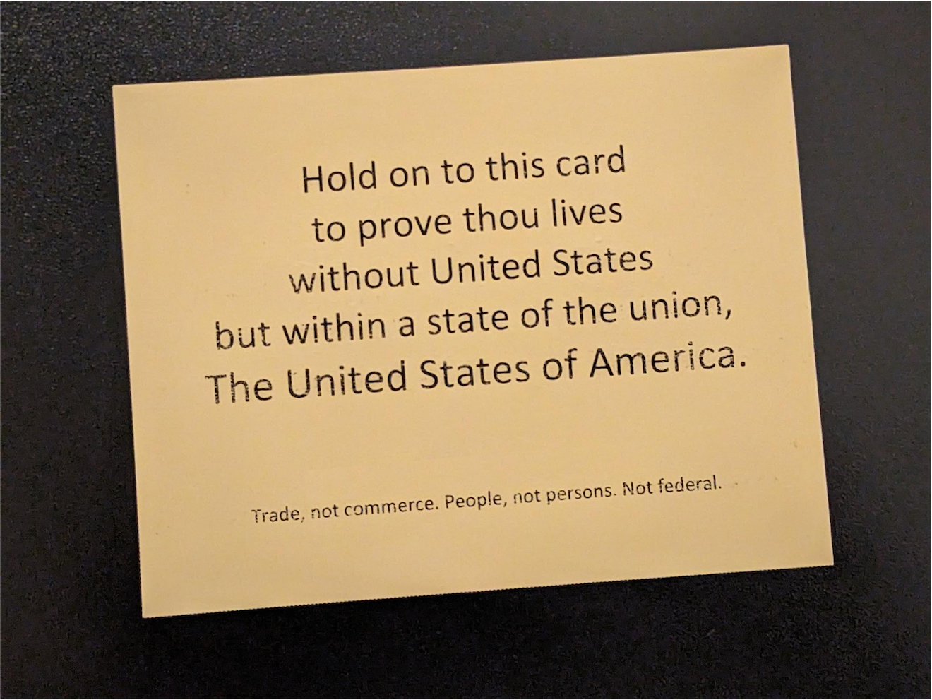 Map showing US is part of USofA and also that US is a separate corporation - in a box on the chart